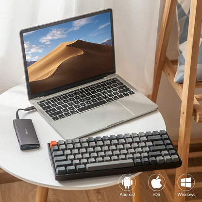 K2 75% Layout RGB Bluetooth Wireless Mechanical Keyboard with Super Brown Switch, Anti-Ghosting, N-Key Rollover - Compact 84 Keys USB Wired Gaming Keyboard for Mac and Windows (Version 2)