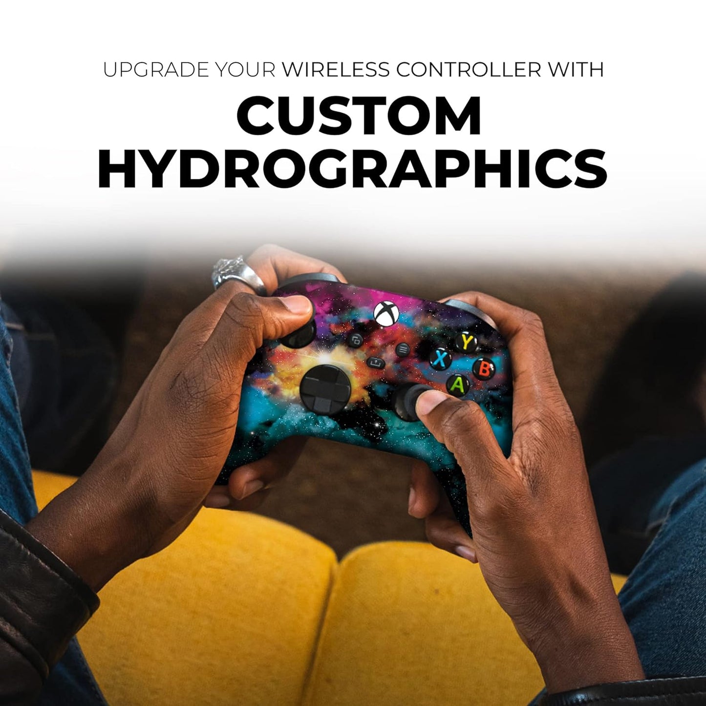 Galaxy Custom Wireless Xbox Controller Compatible with Xbox One and Xbox Series X/S | Proudly Customized in the USA with Durable Hydro-Dip Printing (MODDED)