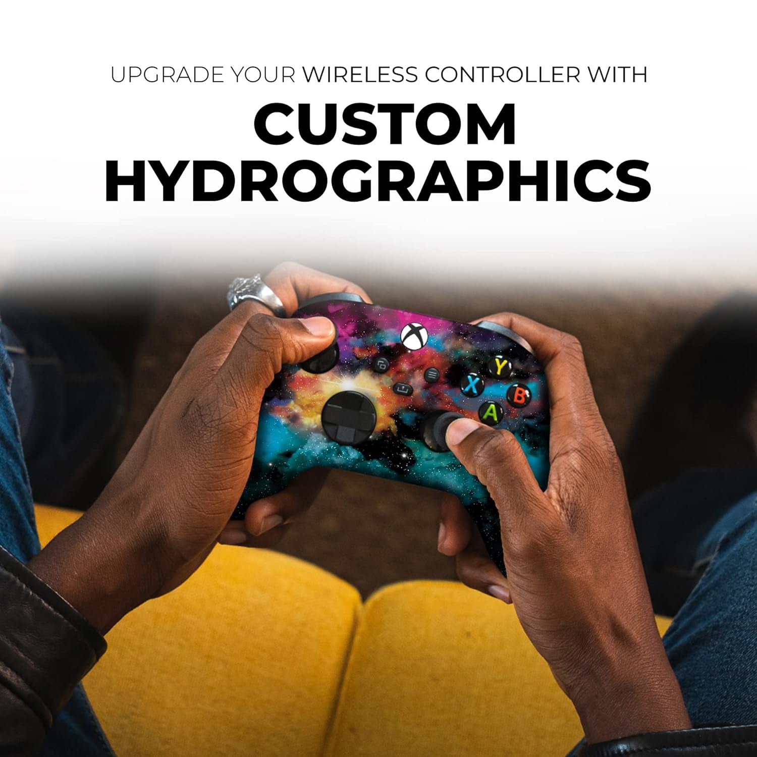 Galaxy Custom Wireless Xbox Controller Compatible with Xbox One and Xbox Series X/S | Proudly Customized in the USA with Durable Hydro-Dip Printing (MODDED)