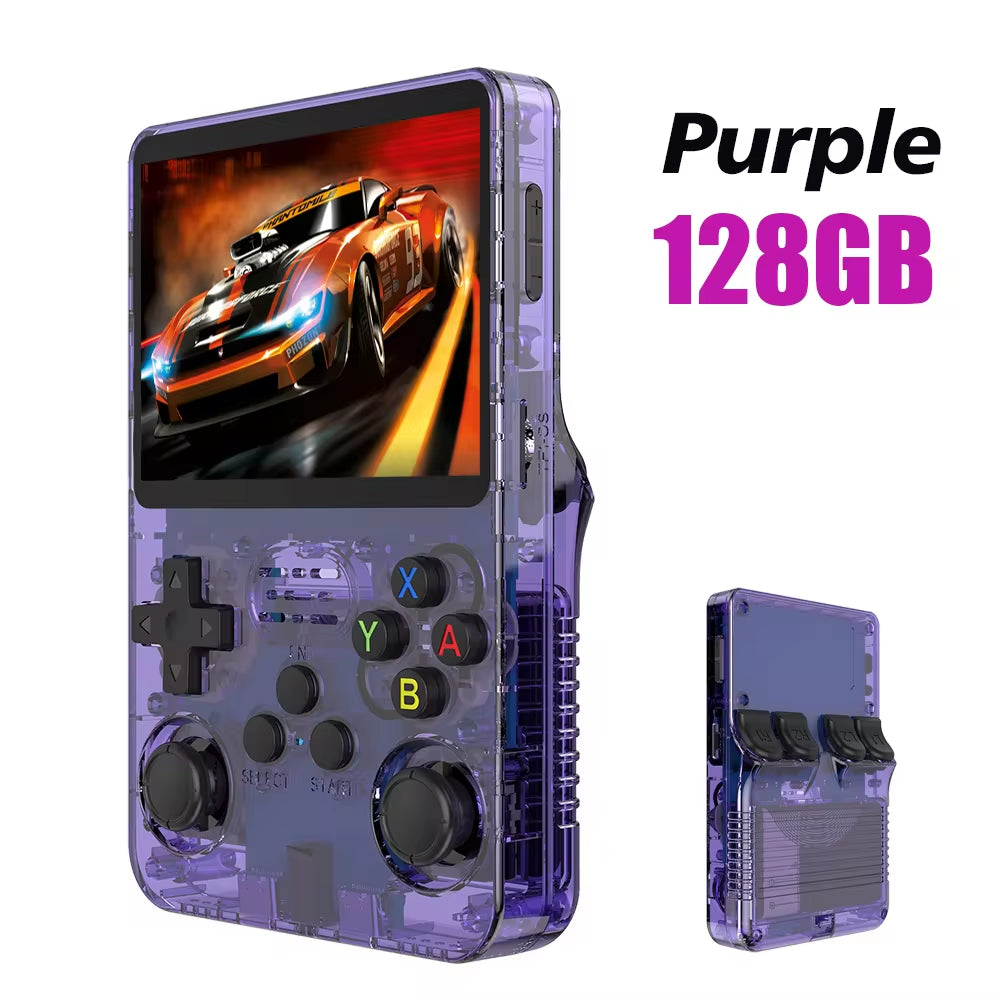 R36S Retro Handheld Video Game Console with Linux System, 3.5-Inch IPS Screen, and 64GB Preloaded Games