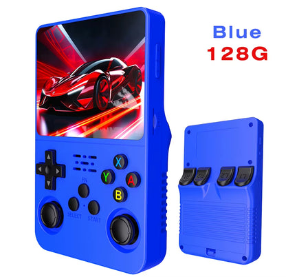 R36S Retro Handheld Video Game Console with Linux System, 3.5-Inch IPS Screen, and 64GB Preloaded Games