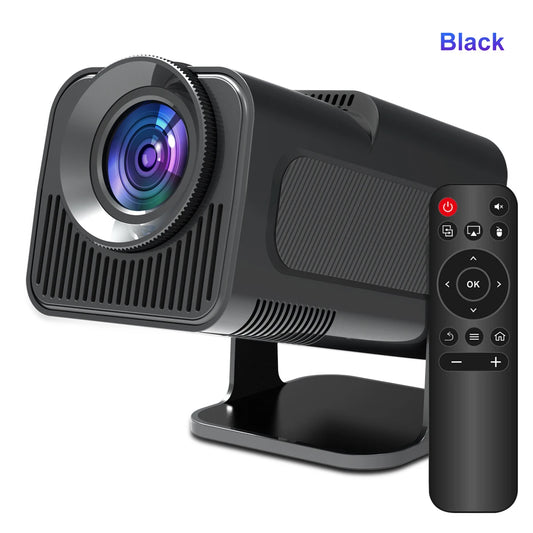 4K Native 1080P Android 11 Projector with 390 ANSI Lumens, Dual WiFi 6, and Bluetooth 5.0 - Upgraded HY320 Portable Outdoor Cinema Projector
