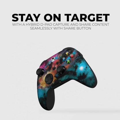 Galaxy Custom Wireless Xbox Controller Compatible with Xbox One and Xbox Series X/S | Proudly Customized in the USA with Durable Hydro-Dip Printing (MODDED)