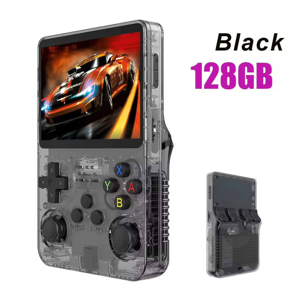 R36S Retro Handheld Video Game Console with Linux System, 3.5-Inch IPS Screen, and 64GB Preloaded Games